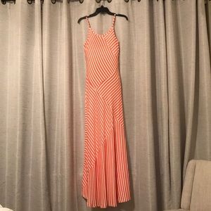 Pink and White Maxi Dress